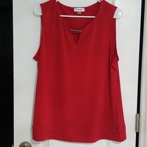 Red Sleeveless Calvin Klein Top
